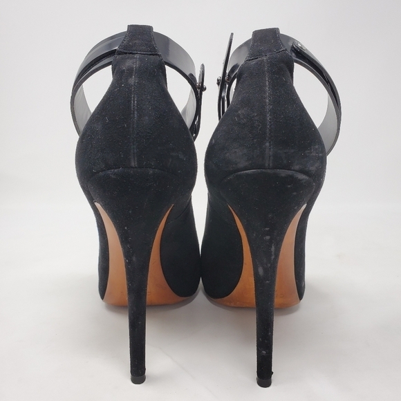 Celine Round Toe Ankle Strap High Heel Pumps - Picture 6 of 11